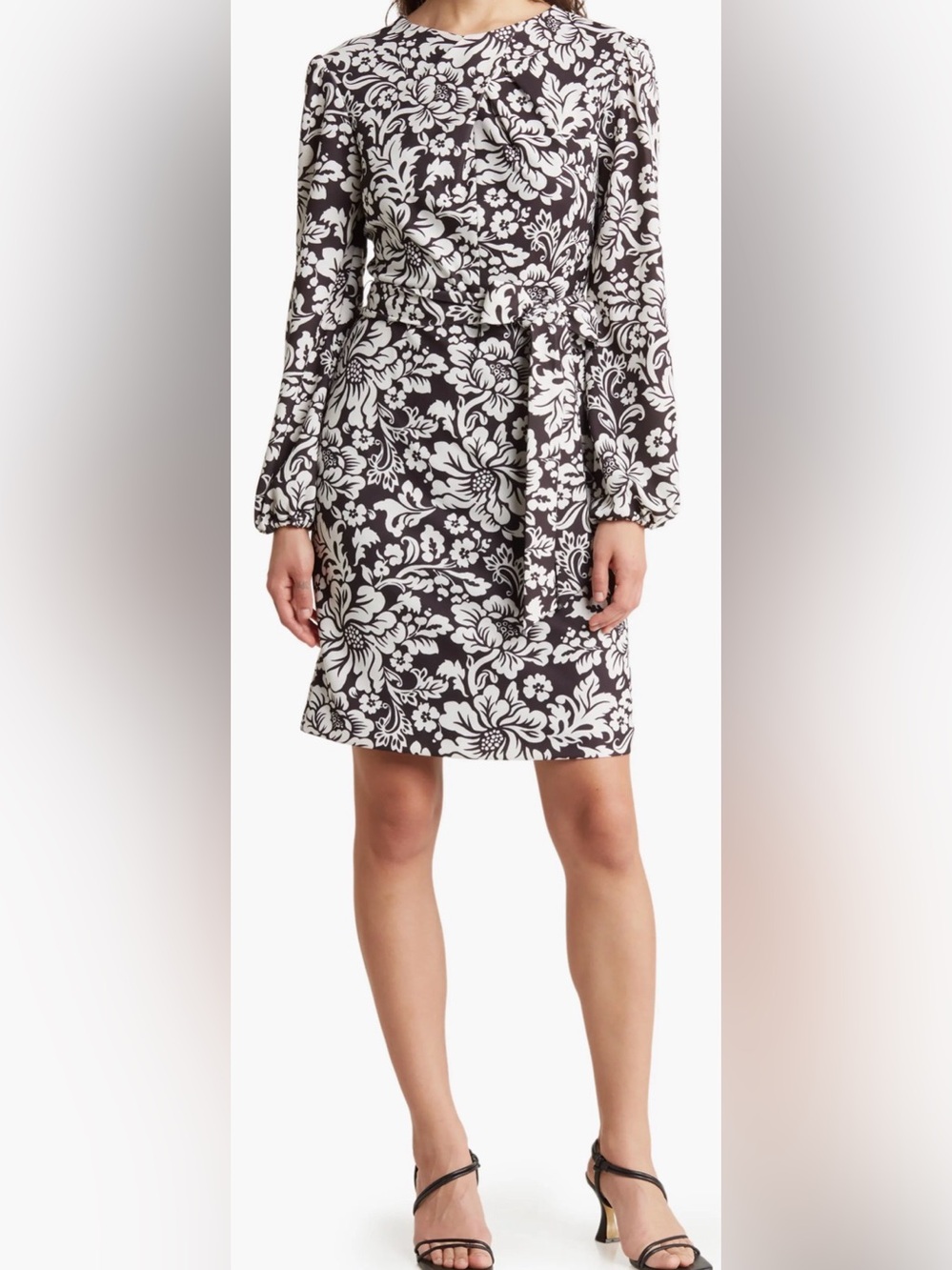 NWT Tahari ASL Floral Front Tie Dress Size 10